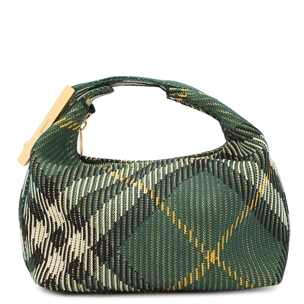 Burberry Peg Duffle Bag Check Green